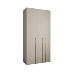Arte Elegant Cashmere Como 3 Hinged Door Wardrobe H2460mm W1200mm D500mm, Three Doors, Eight Shelves, Hanging Rail, Vertical Handles - thumbnail 1