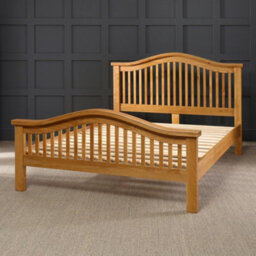 The Furniture Market Cheshire Solid Oak 5Ft King Size Bed With Arch Rail Frame - thumbnail 3