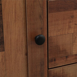 Furniturehmd Rustic 1 Door 3 Drawer Sideboard Storage Unit Corner Cabinet Free Standing Organiser Metal Handle - thumbnail 5