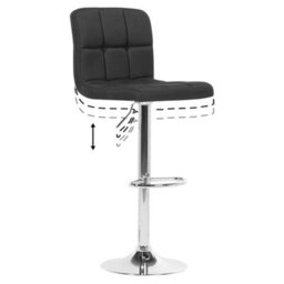 Beliani Set Of 2 Bar Chairs Marion Swivel Black - thumbnail 8
