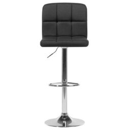 Beliani Set Of 2 Bar Chairs Marion Swivel Black - thumbnail 5