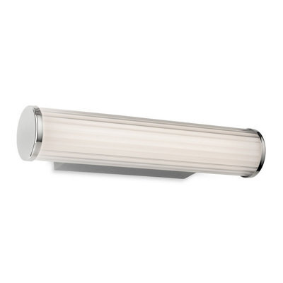 Luminosa Lighting Luminosa Coral Wall Light - 300mm Chrome With Opal White Polycarbonate Diffuser 9W Led 3000-4000-5700K Cct Ip44