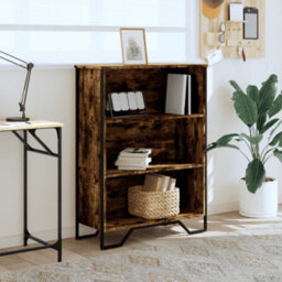 Berkfield Bookcase Smoked Oak 80X31X106 Cm Engineered Wood - thumbnail 3