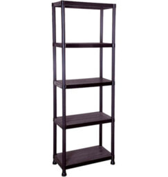 Gr8 Home Black 5 Tier Plastic Shelving Unit Storage Racking Shelves Garage Warehouse Shed - thumbnail 2