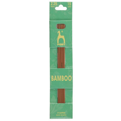 Groves Of Thames Bamb De Kp 15Cmx2.25 - Knitting Pins: Double-Ended: Set Of Five: Bamboo: 15Cm X 2.25mm - Pony - image 1