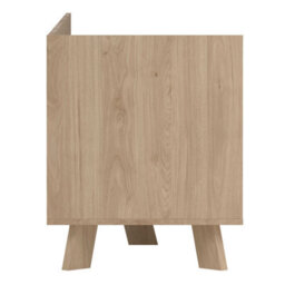 Wyld Haus Hobro Tv Unit In White And Natural Oak With 1 Door And 2 Drawers - thumbnail 5