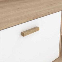 Wyld Haus Hobro Tv Unit In White And Natural Oak With 1 Door And 2 Drawers - thumbnail 8
