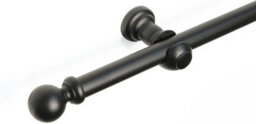 Lister Cartwright  28 mm Wooden Curtain Poles Fixed Length (Black Ball, 240 Cm) - thumbnail 4