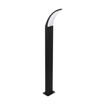 Stylish Ip44 Outdoor Bollard Light With Built-In Led - Black Aluminium 11W - image 1