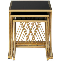 Orsina Verstile Set Of 3 Nesting Tables, Contemporary Design Side Tables, Elegant And Functional Square Tables - thumbnail 1