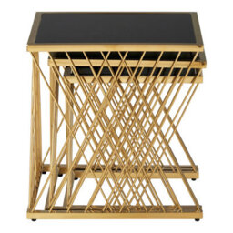 Orsina Verstile Set Of 3 Nesting Tables, Contemporary Design Side Tables, Elegant And Functional Square Tables - thumbnail 2