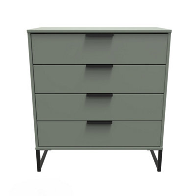 Beijing 4 Drawer Chest Of Drawers In Reed Green (Ready Assembled) - image 1