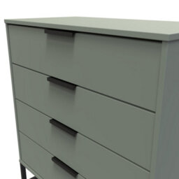 Beijing 4 Drawer Chest Of Drawers In Reed Green (Ready Assembled) - thumbnail 4