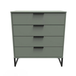 Beijing 4 Drawer Chest Of Drawers In Reed Green (Ready Assembled) - thumbnail 1