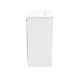 Living And Home Bathroom Mdf Cabinet Bathroom Vanity With Integrated Basin, White - thumbnail 7