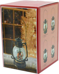 Shatchi 30Cm Large Christmas Musical Led Water Filled Swirling Glitter Lantern Light Nativity Decoration - thumbnail 5