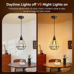 Aigostar Black Chrome Pendant Light Fitting, Compatible With E27 Lamp Holder, Pack Of 2 - thumbnail 6