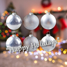 Christmas Bauble Decoration Hanging Tree Ornament X 6 10Cm Silver - thumbnail 4