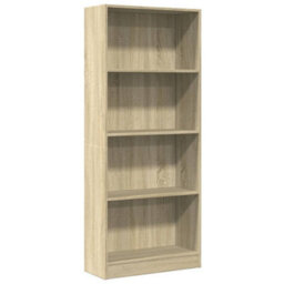 Berkfield Bookcase Sonoma Oak 60X24X143 Cm Engineered Wood - thumbnail 2