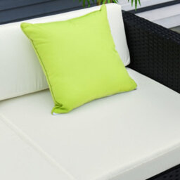 Outsunny 5 Pieces Rattan Sofa Set Wicker Sectional Cushion Patio Black Garden - thumbnail 9