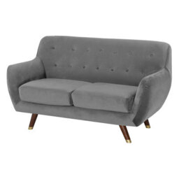Beliani Living Grey Velvet 3-Seater, 2-Seater And Armchair Set With Button-Tufted Back - thumbnail 8