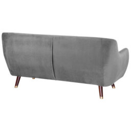 Beliani Living Grey Velvet 3-Seater, 2-Seater And Armchair Set With Button-Tufted Back - thumbnail 6