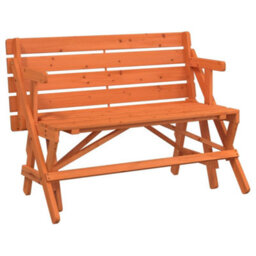 Walplus Picnic Table With Benches Solid Wood Fir 2-In-1 Convertible - thumbnail 8