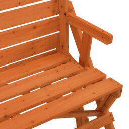 Walplus Picnic Table With Benches Solid Wood Fir 2-In-1 Convertible - thumbnail 9