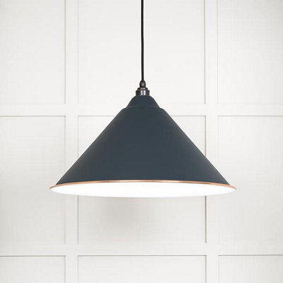 From the Anvil White Gloss Hockley Pendant In Soot - image 1
