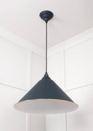 From the Anvil White Gloss Hockley Pendant In Soot - thumbnail 5