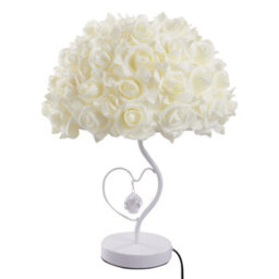 Thehotsale Rose Flower Umbrella-Shaped Lampshade Table Lamp Fixture Decor-Warm Light,e27 - thumbnail 4