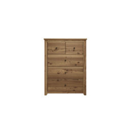 Wyld Haus Tralee 3+2 Pine Chest Of Drawers, Brown Matt Finish, 5 Drawers, 1200X900X420mm - thumbnail 3