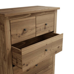 Wyld Haus Tralee 3+2 Pine Chest Of Drawers, Brown Matt Finish, 5 Drawers, 1200X900X420mm - thumbnail 4