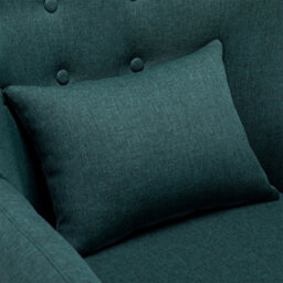 More4Homes Winslow Wing Back Occasional Bedroom Living Room Button Back Linen Fabric Accent Chair Armchair (Green W Footstool) - thumbnail 6