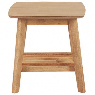 Wyld And Coco Casacraft Side Table 50 X 50 Cm, Light Brown Mdf Top With Rubberwood Legs - image 1