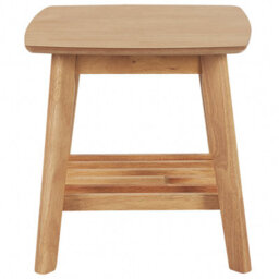 Wyld And Coco Casacraft Side Table 50 X 50 Cm, Light Brown Mdf Top With Rubberwood Legs - thumbnail 1