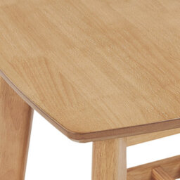 Wyld And Coco Casacraft Side Table 50 X 50 Cm, Light Brown Mdf Top With Rubberwood Legs - thumbnail 4
