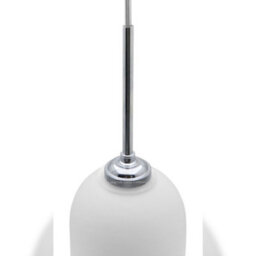 Long Life Lamps Company Modern White Frosted Glass Ceiling Pendant Light Tubular Lamp Shade H3134 - thumbnail 4