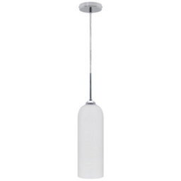 Long Life Lamps Company Modern White Frosted Glass Ceiling Pendant Light Tubular Lamp Shade H3134 - thumbnail 3