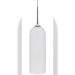 Long Life Lamps Company Modern White Frosted Glass Ceiling Pendant Light Tubular Lamp Shade H3134 - thumbnail 1