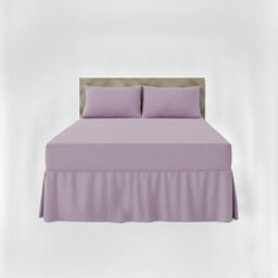 Fitted Valance Bed Sheet Polycotton Mattress Cover And Frill Easy Care Lilac - thumbnail 2
