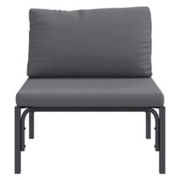 Berkfield Modern Outdoor Furniture With Cushion With Pillow Anthracite Steel - thumbnail 5
