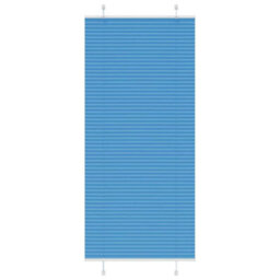 Berkfield Pleated Blind Blue 85X200 Cm Fabric Width 84.4 Cm Polyester - thumbnail 1