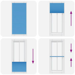Berkfield Pleated Blind Blue 85X200 Cm Fabric Width 84.4 Cm Polyester - thumbnail 5