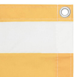 Berkfield Balcony Screen White And Yellow 120X400 Cm Oxford Fabric - thumbnail 2