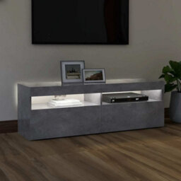Berkfield Modern Tv Cabinet With Led Lights Concrete Grey 120X35X40 Cm - thumbnail 3