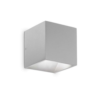 Ideal Lux Rubik Integrated Led Outdoor Up Down Wall Lamp Grey 730Lm 3000K Ip54
