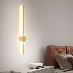 15W Modern Large Size Bedside Fancy Wall Light Scone Gold 11X60Cm - thumbnail 4