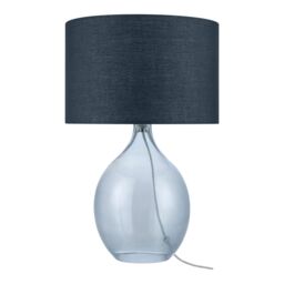 GoodHome Cushing Teardrop Shiny Blue & Beige Table Lamp - thumbnail 2