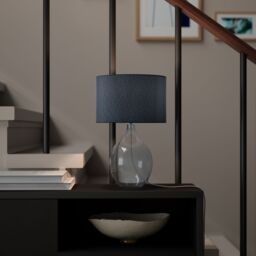 GoodHome Cushing Teardrop Shiny Blue & Beige Table Lamp - thumbnail 7